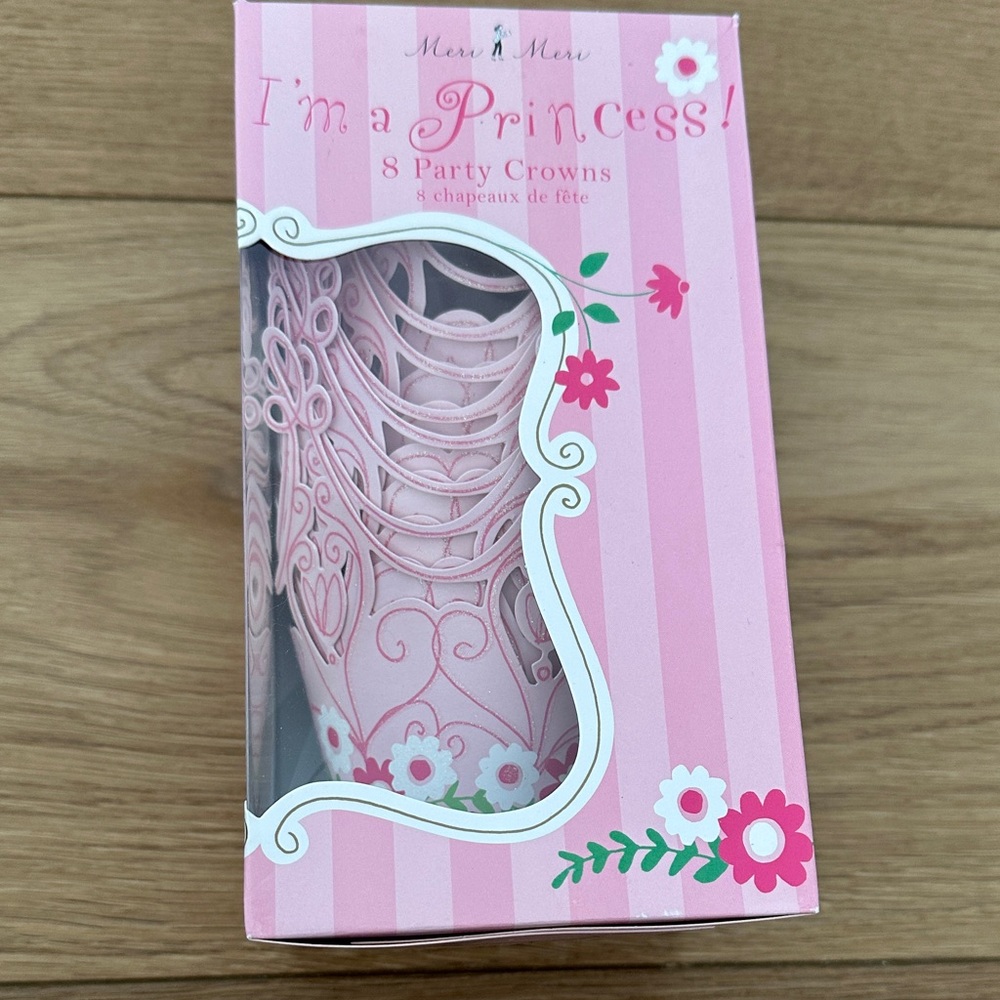 Meri Meri Pink and White Princess Party Crowns